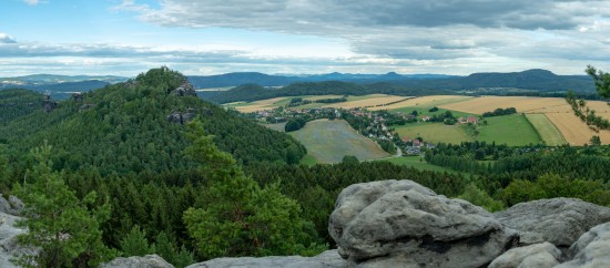 Blick vom Gohrisch weit ins Land