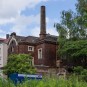 Haus mit Schornstein in der Zone